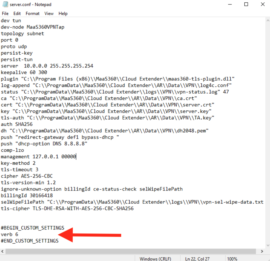 VPN Debug Logs