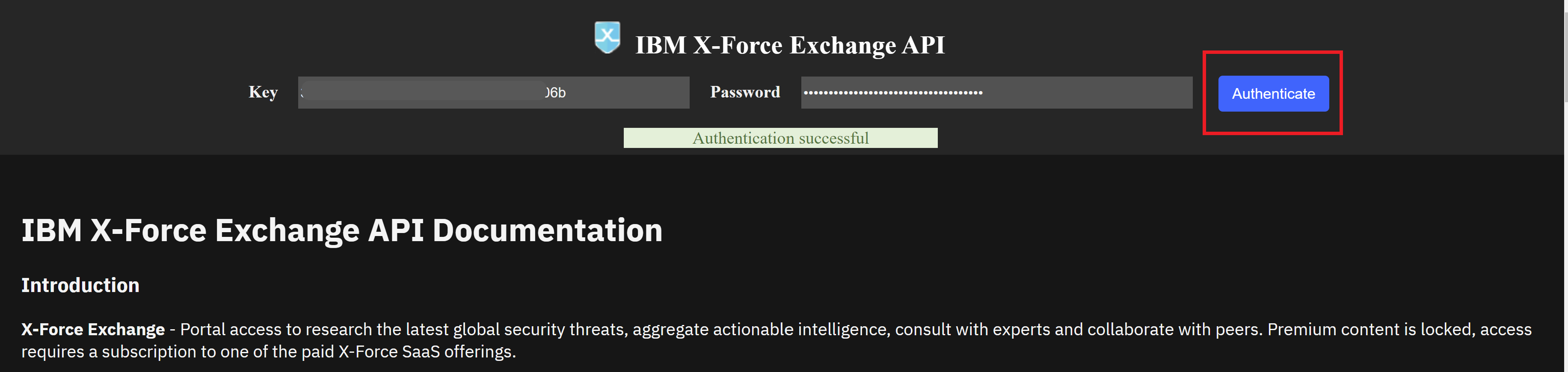 Authenticate credentials