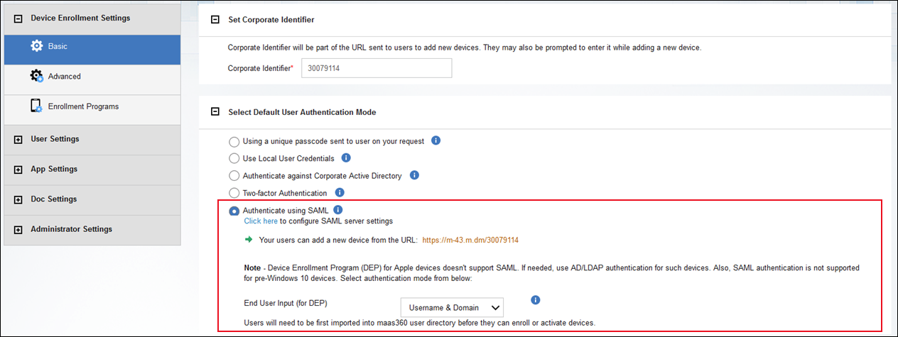 authenticate-using-saml