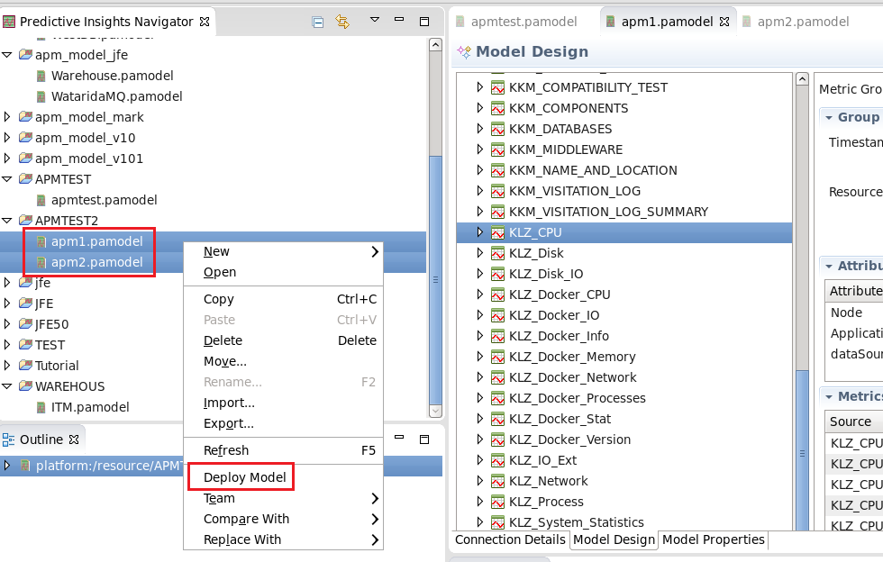 Predictive Insights Extracting Data from 2 APM Datasources Into