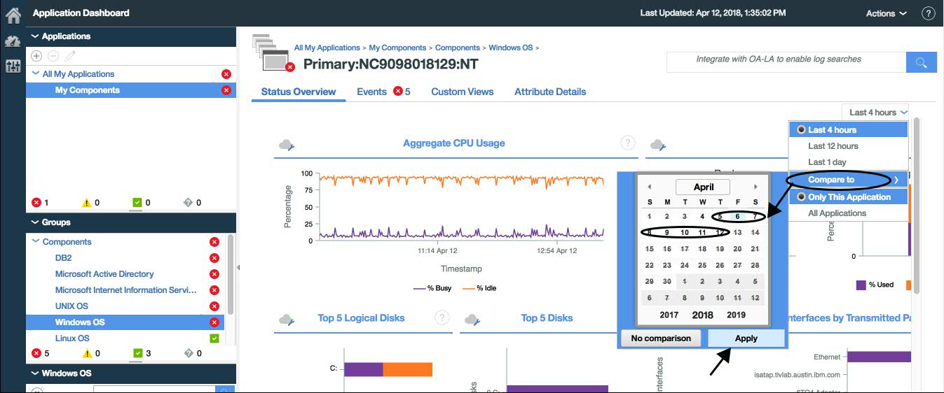 Long term history collection and reporting in APM V8