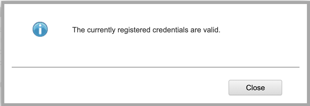cr2 inband credentials valid