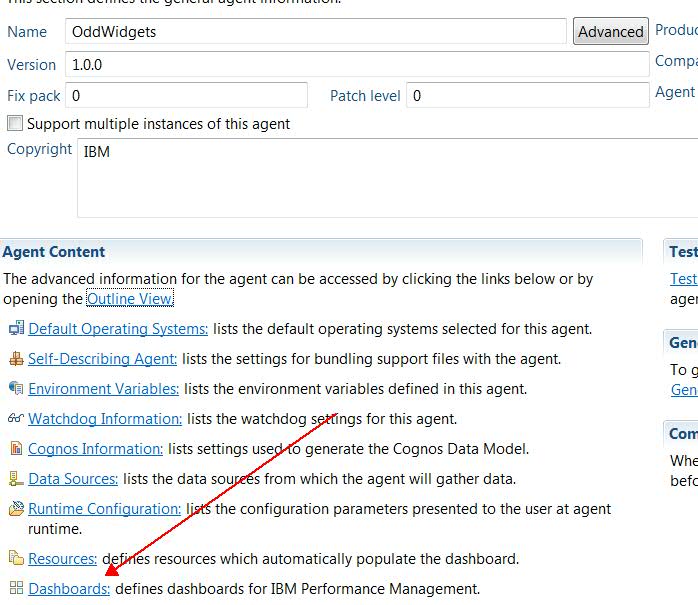 Widgets layout in APM v8 for custom agents Agent Builder Agents