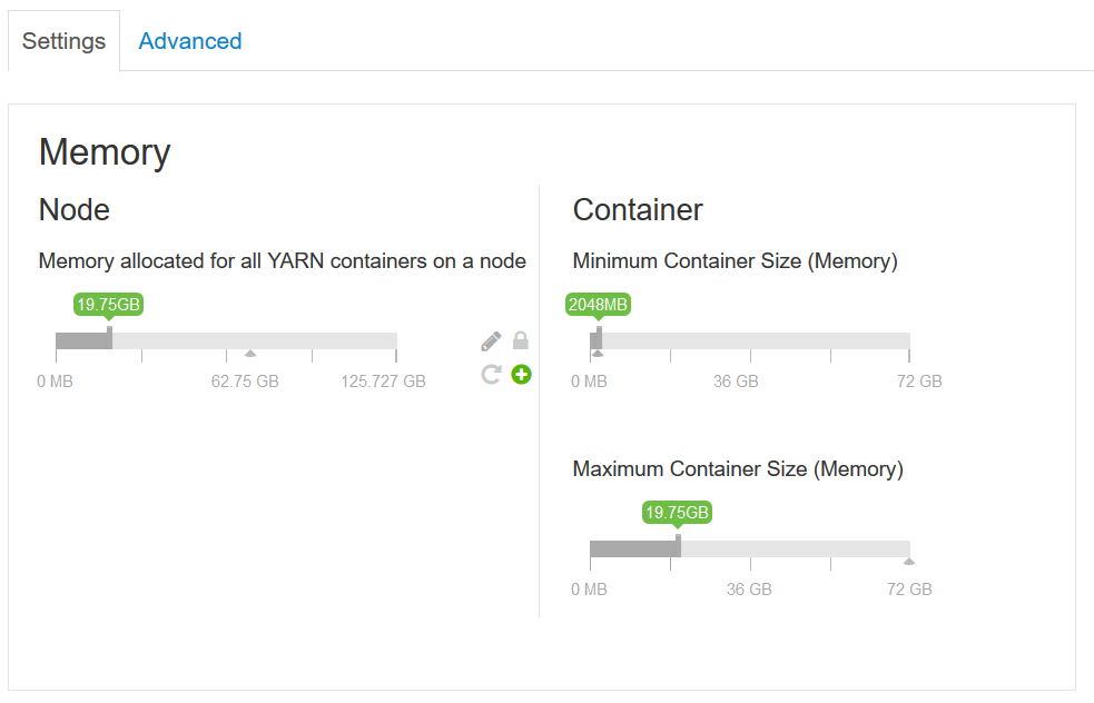 Reducing YARN memory