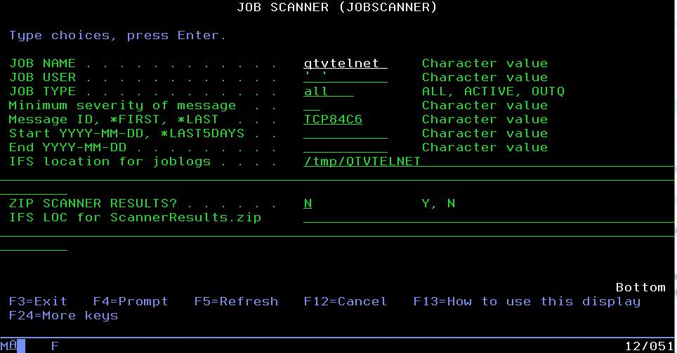 QMGTOOLS: JobScanner joblog collector for IBM i