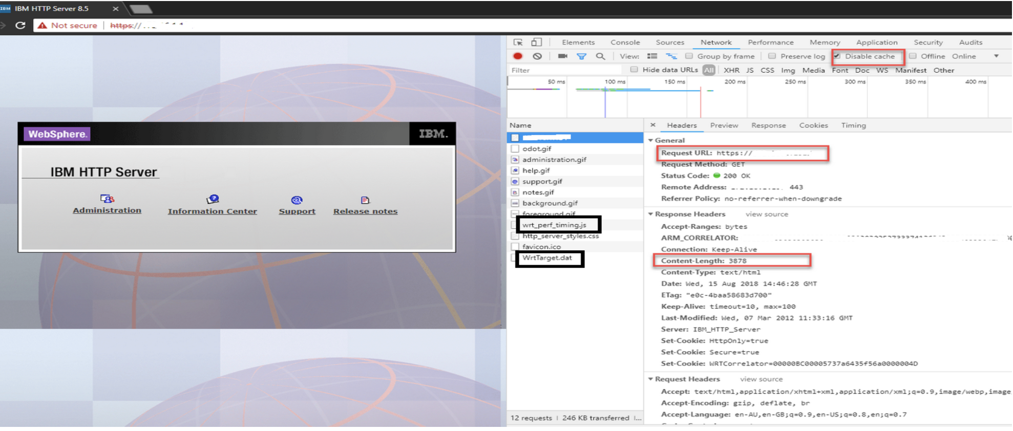 IBM APM 8.1 Response Time module javascript insertion for