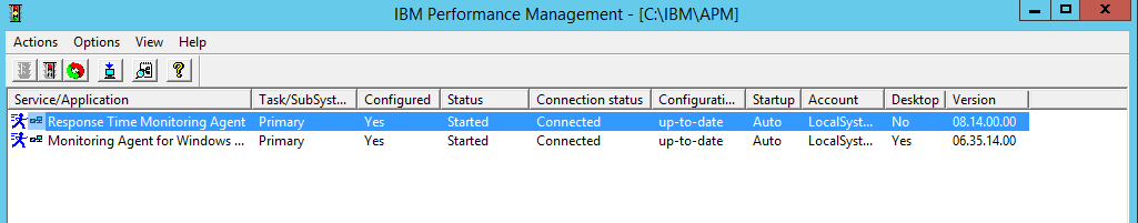 IBM APM 8.1.4 Response Time agent T5 configuration settings