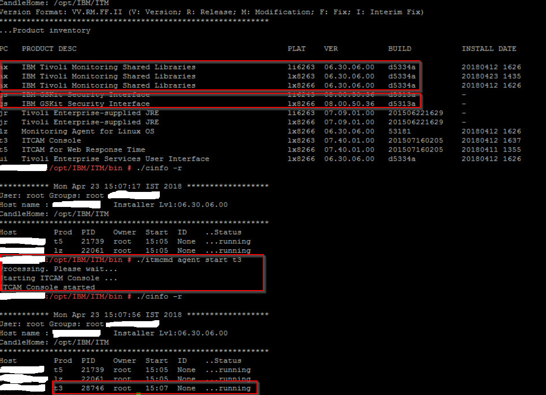 Itcam For Transactions Kciin0198e Error Message Unable To Start Agent