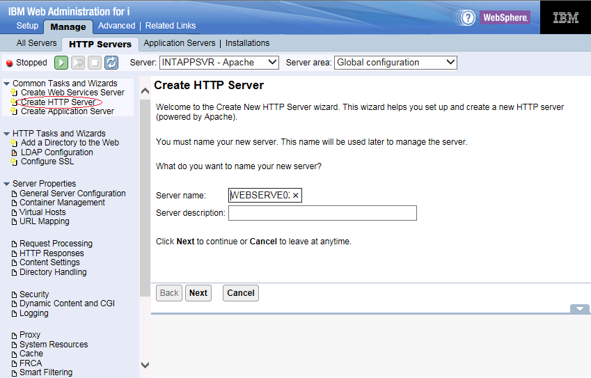 HTTP Server (Powered by Apache)