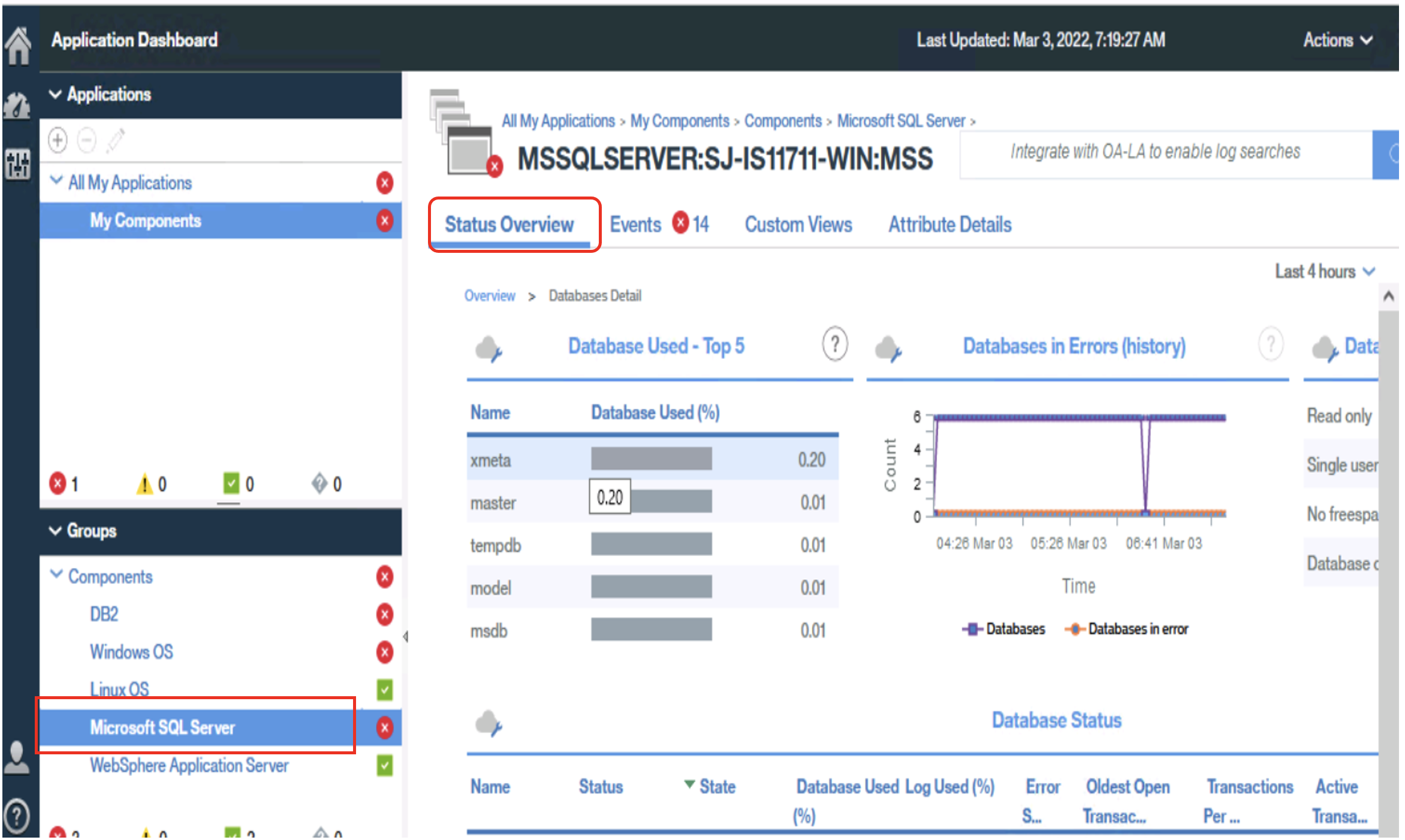 IBM APM 8.1.4 how to monitor an MSSQL server log file