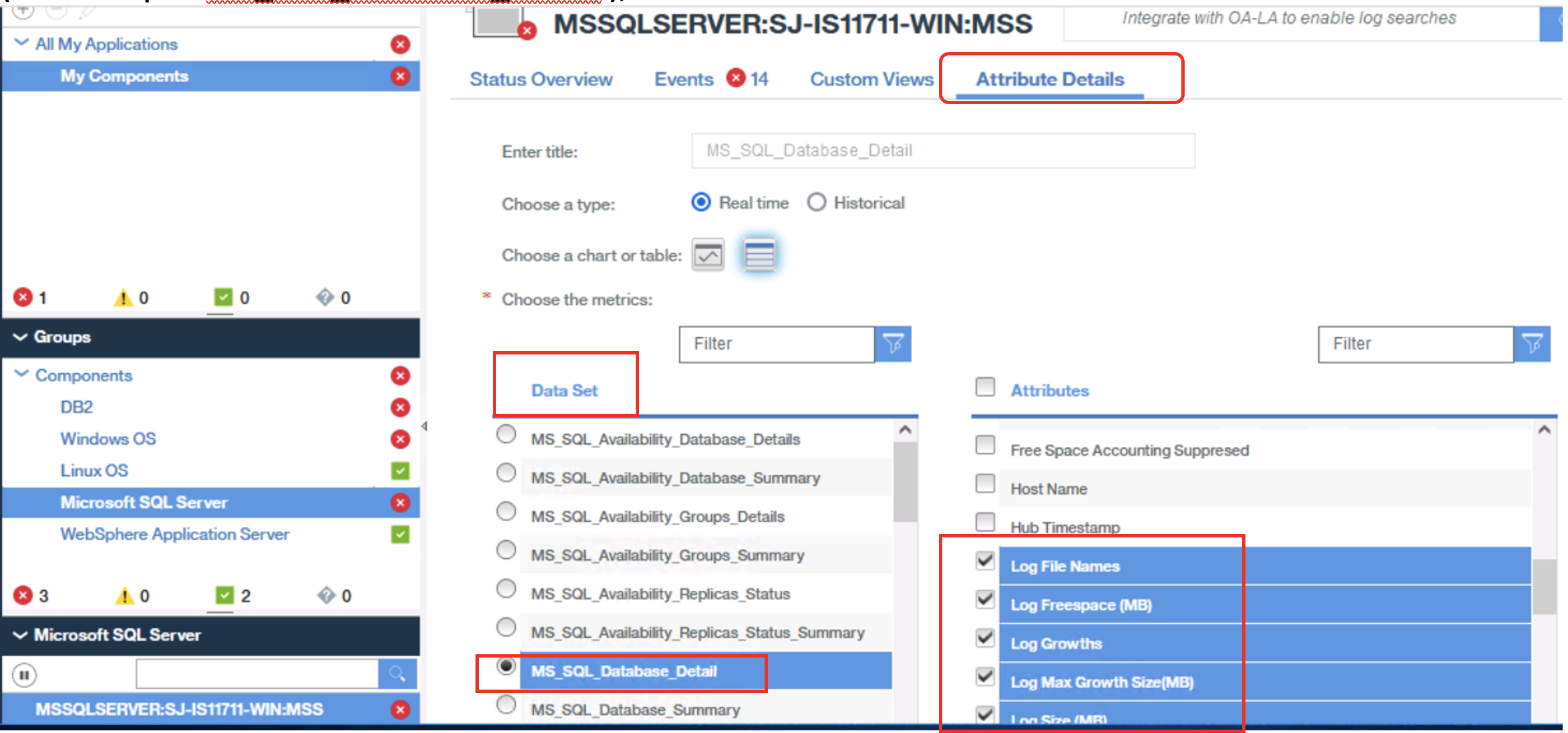 IBM APM 8.1.4 how to monitor an MSSQL server log file