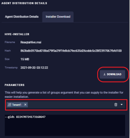 QRadar EDR (formerly ReaQta): Hive Dashboard overview