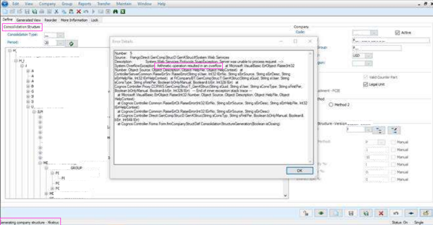 dfs cdma tool arithmetic operation resulted in an overflow