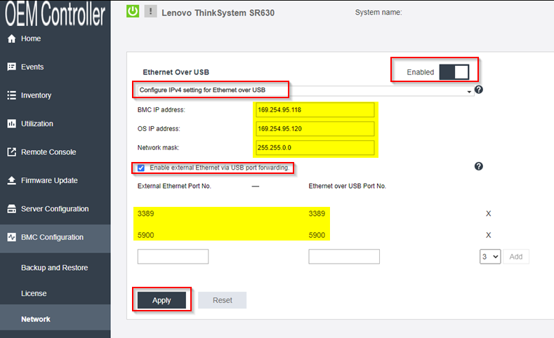 QRadar: How to determine the status of LAN Over USB on SystemX® and  ThinkSystem™ appliances