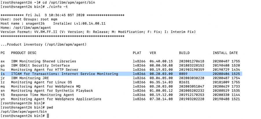 IBM APM 8.1 how to upgrade an ISM agent