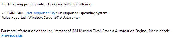 Unsupported Operating System