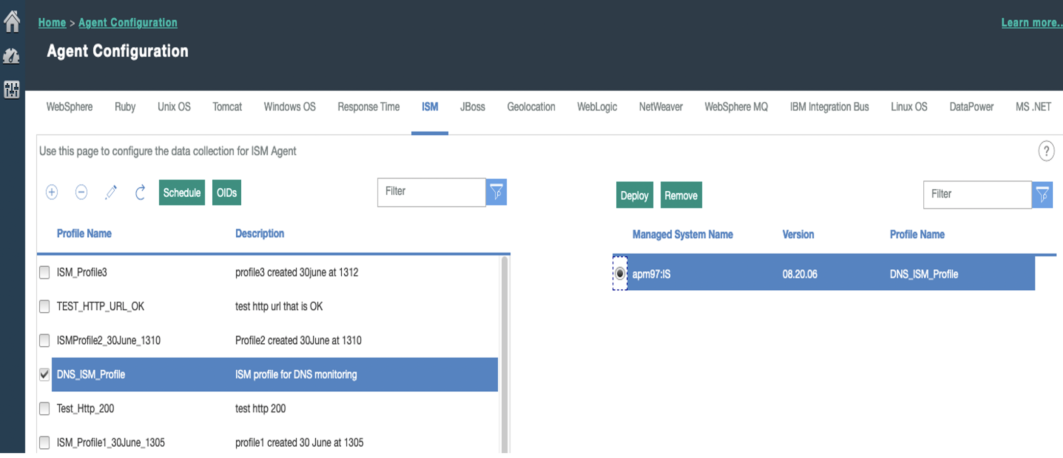 IBM Cloud APM v8.1 ISM agent using DNS monitor example