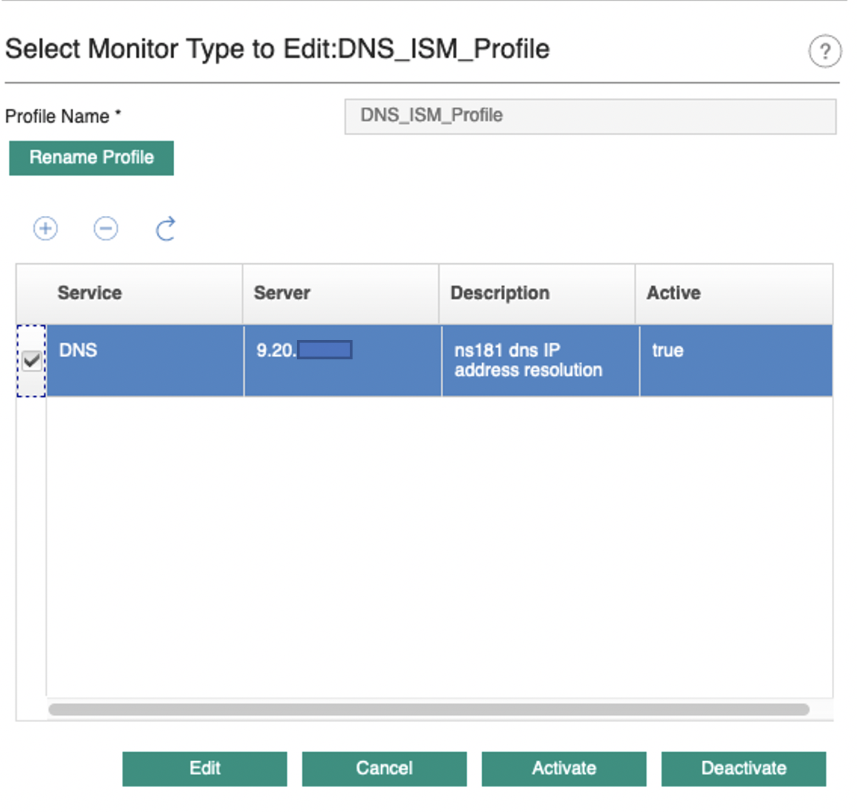 IBM Cloud APM v8.1 ISM agent using DNS monitor example