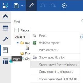 Open a report from clipboard