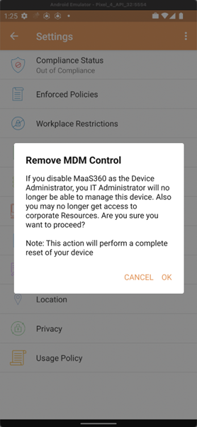 remove MDM