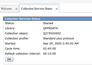 Collection Services Status