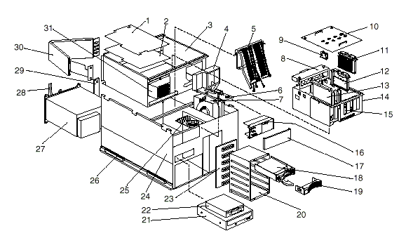 netfinity 5500 m20 system parts diagram