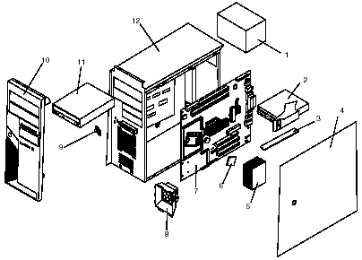 System service parts - IBM IntelliStation M Pro (Type 6225, 6228)