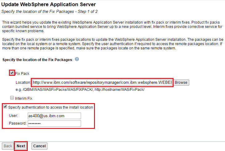 How To Install an IBM WebSphere Application Server (WAS) v9.0 Fix Pack  Using the IBM Web Administration for i Console