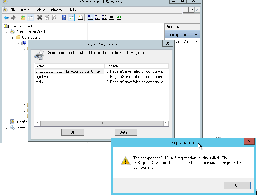 DllRegister Server failed on component..." when manually registering  'FrangoVFP.dll' inside Component Services