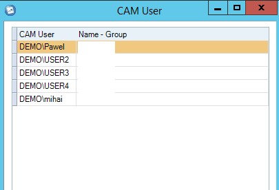 CAM popup ("CAM User") screen does not show some information, caused by  Cognos BI (CAM) permissions