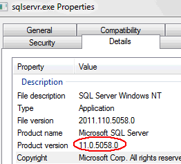 Determining the SQL Server Version